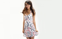 brunettes women dress victoria justice celebrity brown eyes white background 1920x1080 wallpaper 